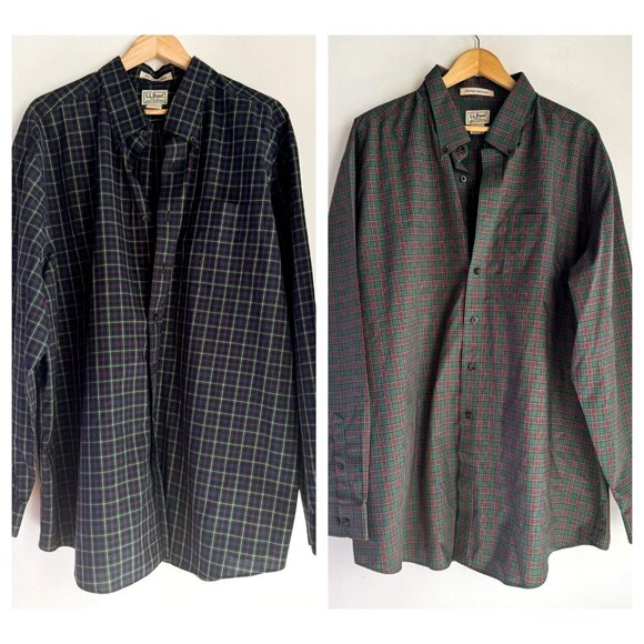 L.L. Bean Other - L.L. Bean Plaid Wrinkle Resistant men's Shirts XXL Lot of 2 Shirts